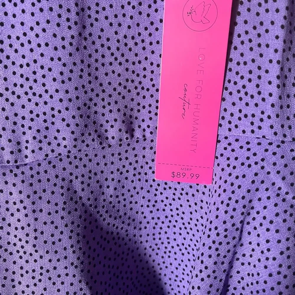 Love For Humanity Couture Purple‎ Dot Skort Size XS